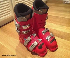 Puzzle Κόκκινες μπότες αλπικού σκι